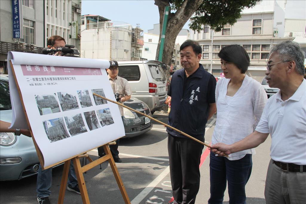 饒縣長視察建築挽面及老厝新生情形  縣府將爭取2億續推動 提升整體市容景觀